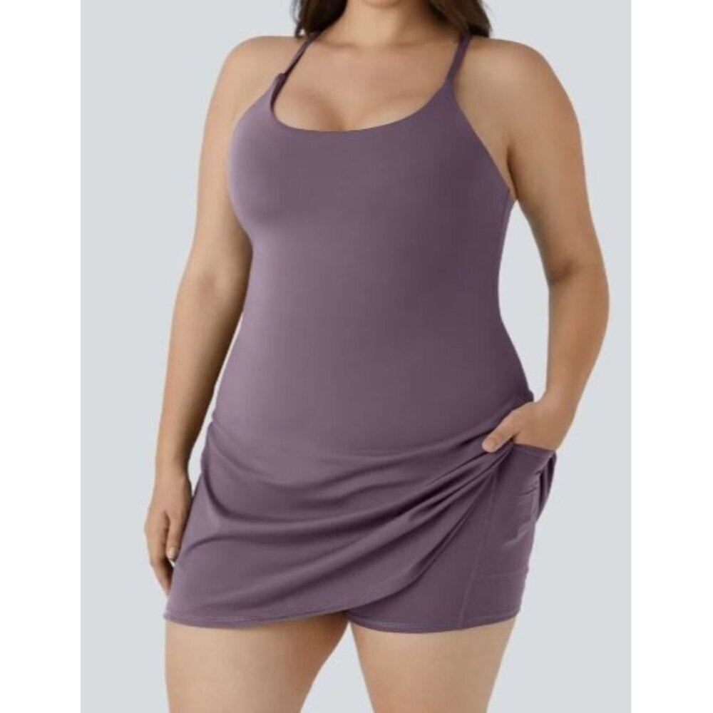 Everyday SoftlyZero Plush Mini Dress Women Plus Size 1X NWT Cross Back Pockets